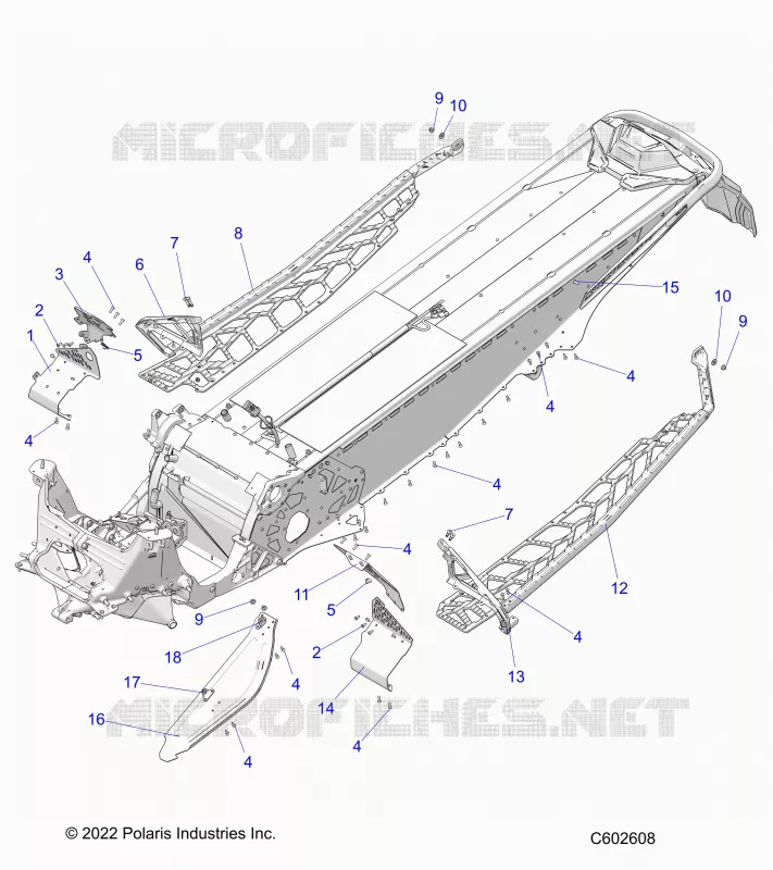 CHASSIS, CLUTCH GUARD, FOOTRESTS, AND RUNNINGBOARDS