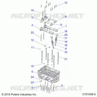ENGINE, CYLINDER HEAD AND VALVES