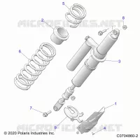 SUSPENSION, REAR SHOCK MOUNTING, DELUXE