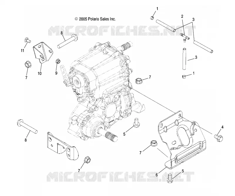 DRIVE TRAIN, MAIN GEARCASE MOUNTING