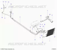 AIR CONDITIONING CONDENSER AND HOSE ROUTINGS