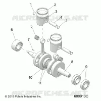 ENGINE, PISTON AND CRANKSHAFT
