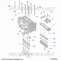 ENGINE, CYLINDER HEAD AND VALVES