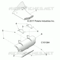 ENGINE, EXHAUST SYSTEM, SHIELDS