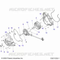 ENGINE, STATOR COVER AND FLYWHEEL