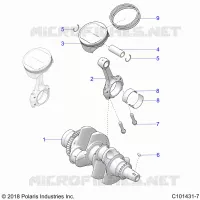 ENGINE, CRANKSHAFT AND PISTON