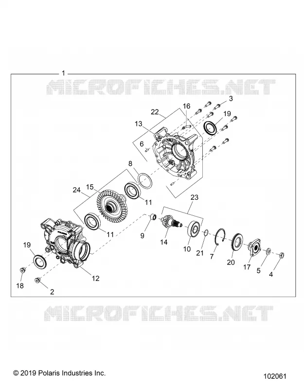 DRIVE TRAIN, REAR GEARCASE INTERNALS