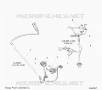 ELECTRICAL, WIRE HARNESS, HOOD, ELECTRIC START