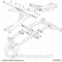 REAR SUSPENSION CONTROL ARM, MOUNTING