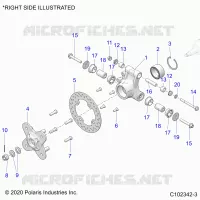 REAR SUSPENSION HUB, CARRIER AND BRAKE DISC