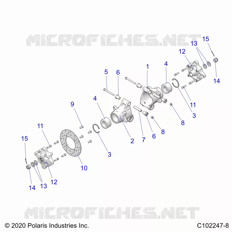 REAR SUSPENSION HUBS, CARRIER AND BRAKE DISC