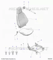 SEAT (PASSENGER) AND SEAT BELT MOUNTING
