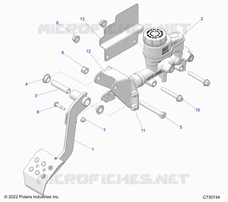 BRAKES, PEDAL AND MASTER CYLINDER