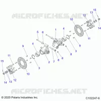 REAR SUSPENSION HUBS, CARRIER AND BRAKE DISC