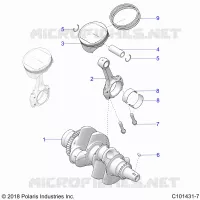ENGINE, CRANKSHAFT AND PISTON
