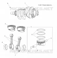 ENGINE, CRANKSHAFT AND PISTON