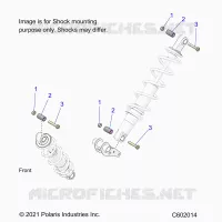 SUSPENSION, SHOCK MOUNTING, REAR SUSP.