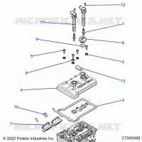 ENGINE, THROTTLE BODY AND VALVE COVER