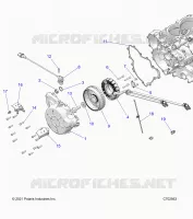 ENGINE, STATOR AND FLYWHEEL