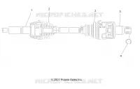 DRIVE TRAIN, REAR HALF SHAFT