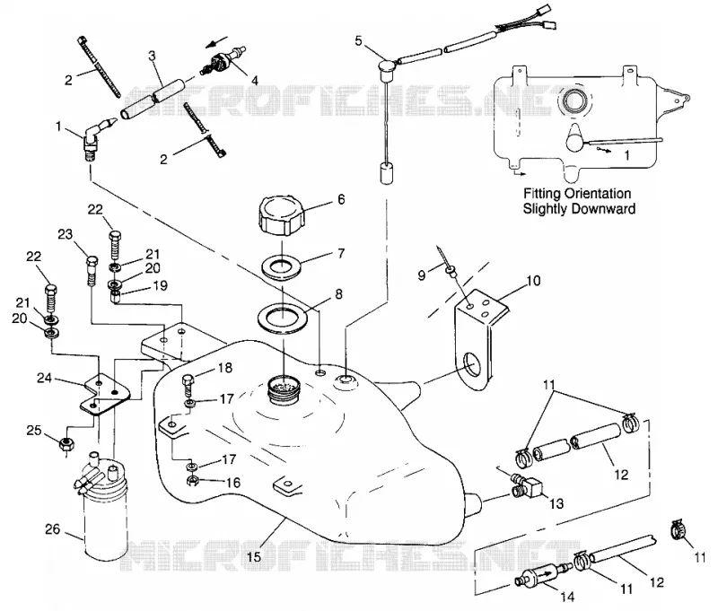 OIL TANK SL 700 B974071, INTL. SL 700 I974071, SL 700 DELUXE B974072 AND IN (4940874087A014)