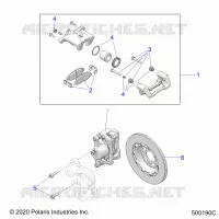 BRAKES, FRONT BRAKE CALIPER