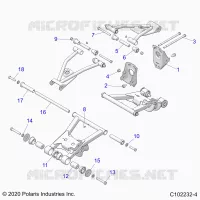 REAR SUSPENSION CONTROL ARM, MOUNTING