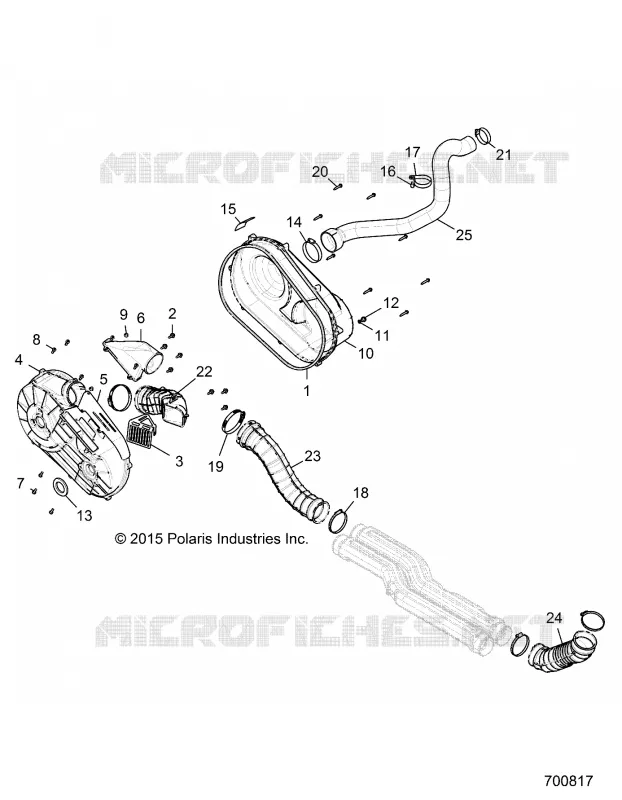DRIVE TRAIN, CLUTCH COVER AND DUCTING