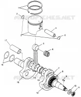 CRANKSHAFT AND PISTON (300) XPRESS 300 W969530 (4935923592D003)