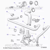ENGINE, WATERPUMP AND BYPASS