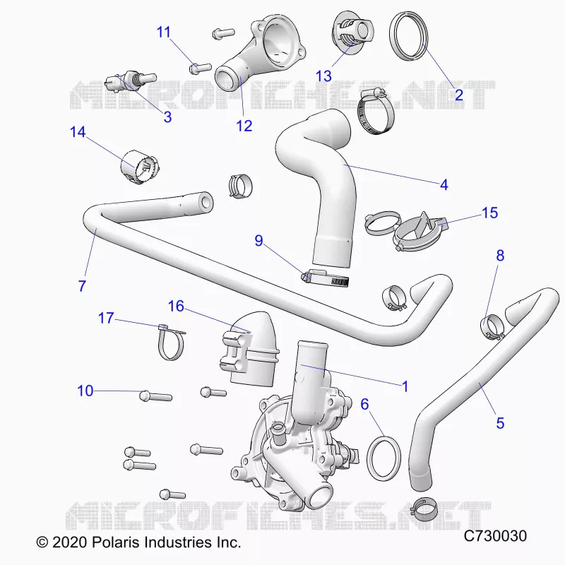 ENGINE, WATERPUMP AND BYPASS