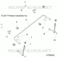 FRONT SUSPENSION STABILIZER BAR- R20RRW99A9/AA/AF/AP/AX (C700032)