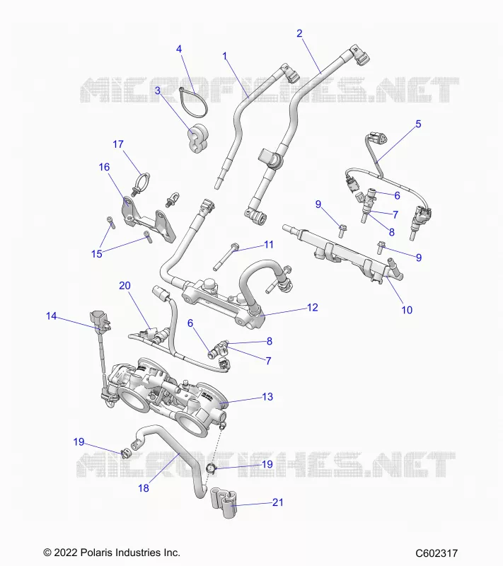 FUEL SYSTEM, RAIL, LINES AND THROTTLE BODY