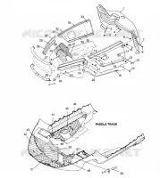 NOSEPAN ASSEMBLY 500 EFI 0952774, EFI SKS 0952574, EFI SKS PT 0952974, AND (4929052905A010)