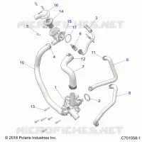 ENGINE, WATERPUMP AND BYPASS