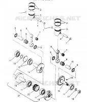 PISTON   CRANKSHAFT 500 CARB 0952764 (4929192919C008)