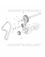 ENGINE, TIMING PULLEY, TIMING BELT, JOCKEY PULLEY
