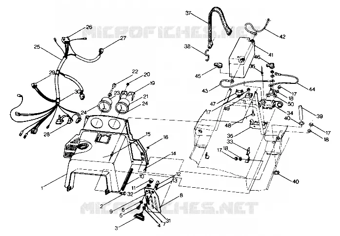 CONSOLE   ELECTRICAL EQUIPMENT STAR, SPRINT AND SPRINT E/S (4912721272004A)