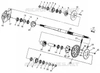MIDDLE DRIVE ASSEMBLY MAGNUM 6X6 W97AE42A AND SWEDISH MAGNUM 6X6 S97AE42E (4940754075C004)