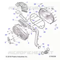 DRIVE TRAIN, CLUTCH COVER AND DUCTING