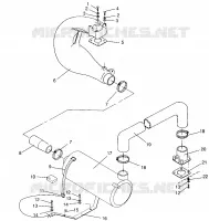 EXHAUST SYSTEM SLX 780 B954287 (4933953395B005)