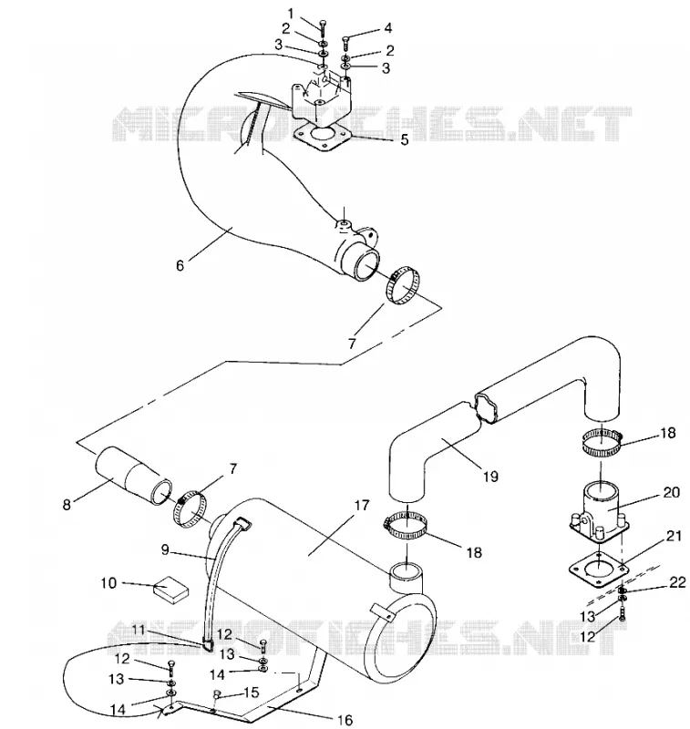 EXHAUST SYSTEM SLX 780 B954287 (4933953395B005)