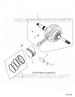 ENGINE, CRANKSHAFT, CONNECTING ROD AND PISTON