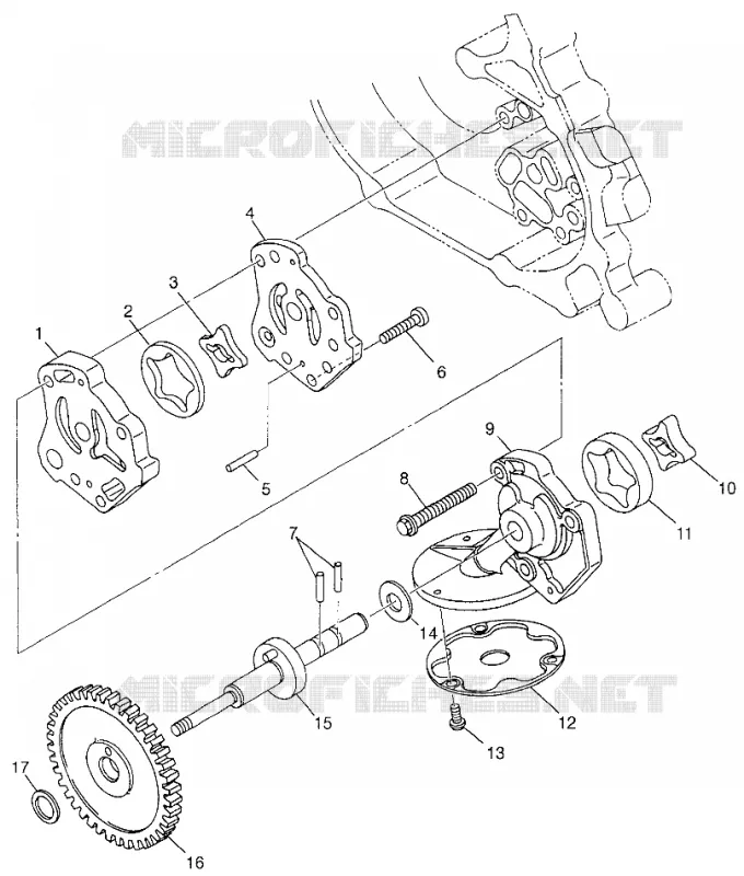 OIL PUMP MAGNUM 4X4 W97AC42A, SWEDISH MAGNUM 4X4 S97AC42E AND NORWEGIAN MAG (4940834083D004)