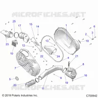 DRIVE TRAIN, CLUTCH COVER AND DUCTING