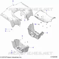 REAR CAB, SEAT AND FOOTWELLS