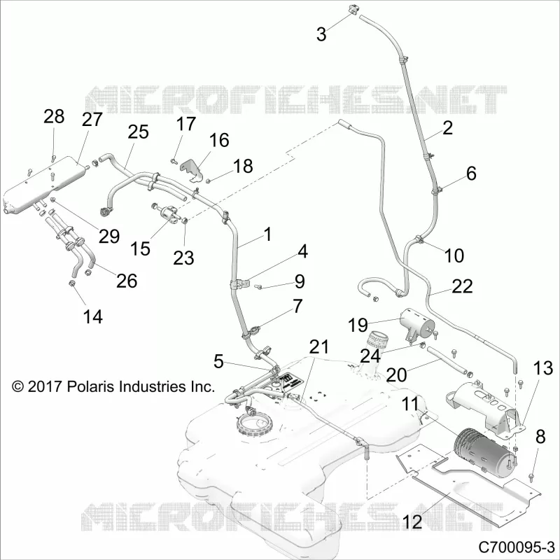 BODY, FUEL LINE EVAP
