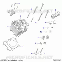 ENGINE, CYLINDER HEAD, CAM AND VALVES
