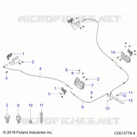 CHASSIS, HOOD HINGE CABLE ASM.