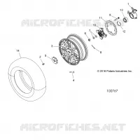 WHEELS, FRONT AND HUB
